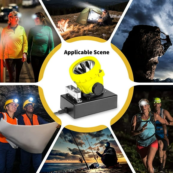 OTGFRF-Rechargeable LED Mining Headlamp for Hard Hat Helmet, Explosion-Proof Waterproof Miner Headlight with Clip, Coal Mining Flashlight for Hunting, Fishing, Camping, Construction, Caving, Repair
