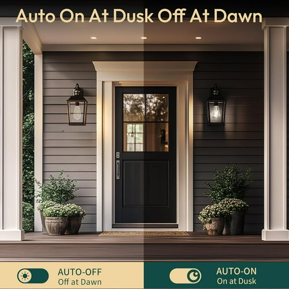 OTGFRF-ST19 Dusk to Dawn LED Outdoor Light Bulb, 1400LM Sunlight Sensor Light Bulbs, 8W (100W Equivalent), 5000K Daylight White, Automatic Light Bulb for Porch, Patio, Garage, 2 Pack, Non-Dimmable