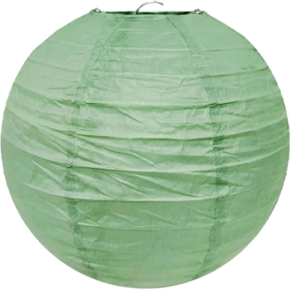 OTGFRF-Sage Green Paper Lanterns Wedding Party Decorations - 12 in 10 Round Japanese Chinese Lanterns Decorative Hanging Ceiling Decorations Lamp Shade