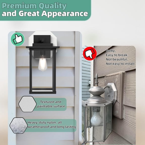 OTGFRF-Siding Mounting Blocks, Qulity Siding Mounting Plate, 130110006001 Octagon Small Outdoor Light Mounting Block, for 1/2 inch Lap Double and 4 inch Height Siding, White 2 Packs