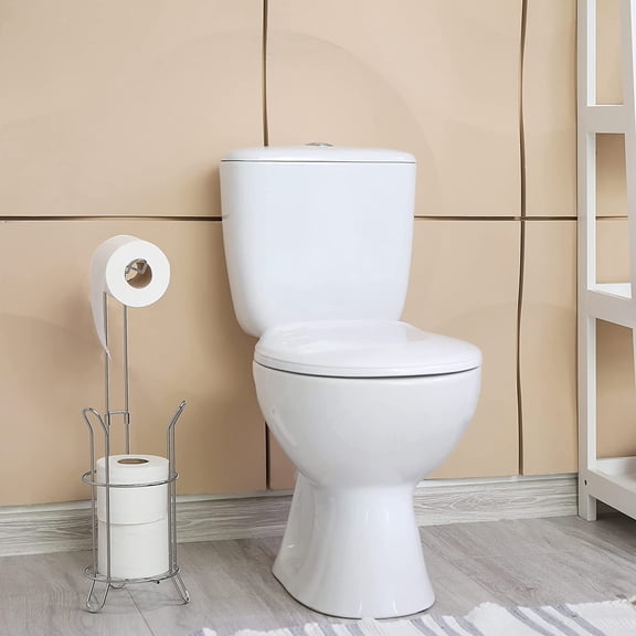 OTGFRF-Simple Houseware Bathroom Toilet Tissue Paper Roll Storage Holder Stand, Chrome