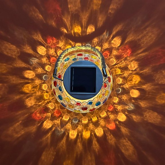 OTGFRF-Solar Lanterns Outdoor Waterproof Garden Decor Birthday Mothers Day Gifts for Women Mom Grandma Solar Lights Glass Decoration Outside for Yard, Backyard, Patiowindowsill (Warm White)