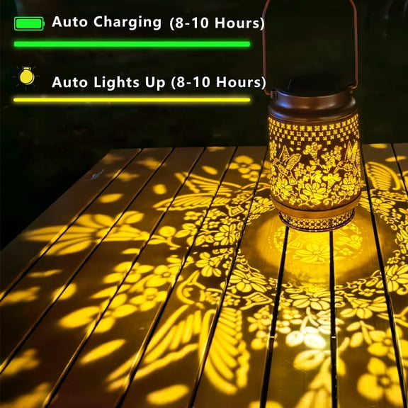 OTGFRF-Solar Lanterns Outdoor Waterproof, Hummingbird Hanging Solar Lanterns Birthday Gifts for Women Mom Grandma, Garden Decor for Patio Yard Lawn Backyard Porch