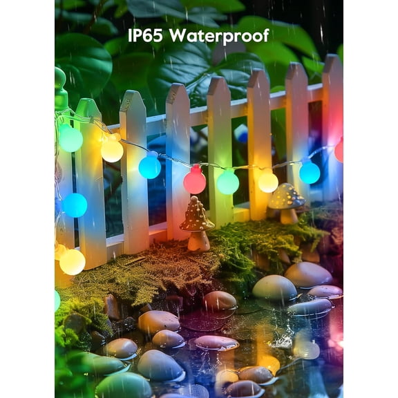 OTGFRF-Solar Lights Outdoor Waterproof, 2 Packs Total 39Ft 120 LED Globe Solar String Lights for Outside, 8 Modes Outdoor Solar Lights for Yard Balcony Patio Tree Canopy Party (Multicolor)