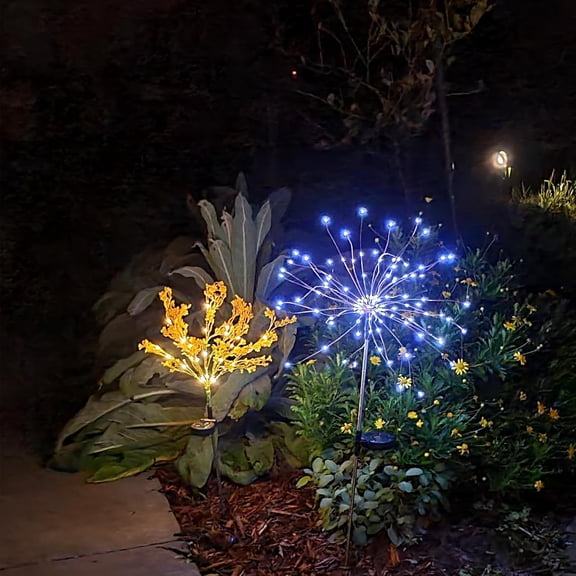 OTGFRF-Solar Lights Outdoor Waterproof: Garden Light Powered for Yard Outside Decorations -Fireworks Lamp Led for Patio Flower Bed Decor 4 Pack-Sparklers Fairy Colorful Gifts for Women Wife Party
