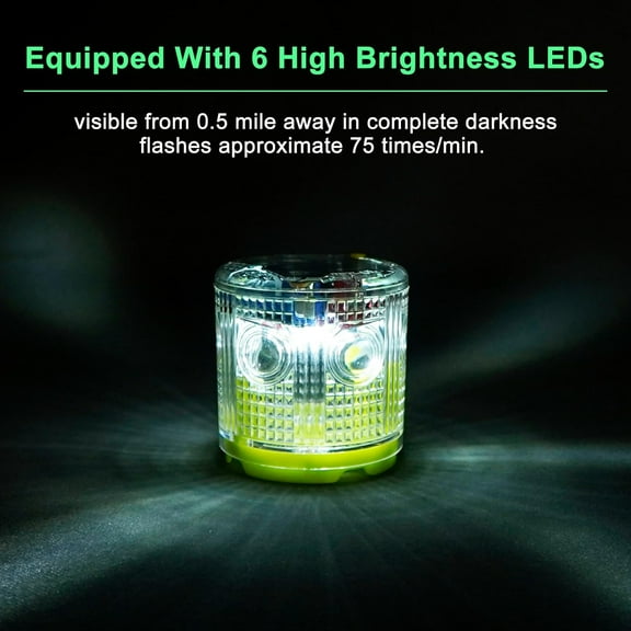 OTGFRF-Solar Strobe Warning Light IP54 Waterproof LED Flashing Safety Light Bright Warning Lamp Outdoor with Switch for Construction Traffic Dock Marine Beacon Road Signs (White)