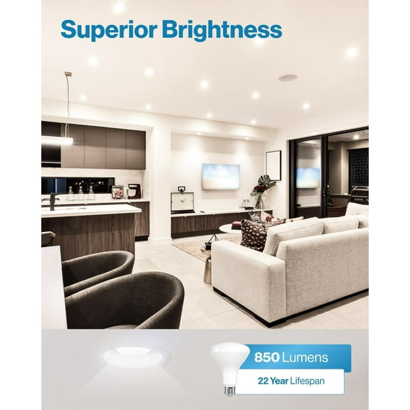 OTGFRF-Sunco 6 Pack BR30 Light Bulbs LED, Recessed Can Light Bulbs, Indoor Flood Bulb, 850 LM, 11W (65W Equivalent), 5000K Daylight, Dimmable, E26 Base, for Home, Kitchen, Bedroom UL.