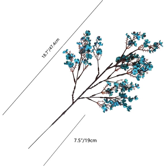 OTGFRF-Teal Artificial Babys Breath European Flowers 6 Bundles Silk Gypsophila with Bendable Stems for Fall Thanksgiving & Christmas Centerpiece Wedding Decor and Table Arrangements