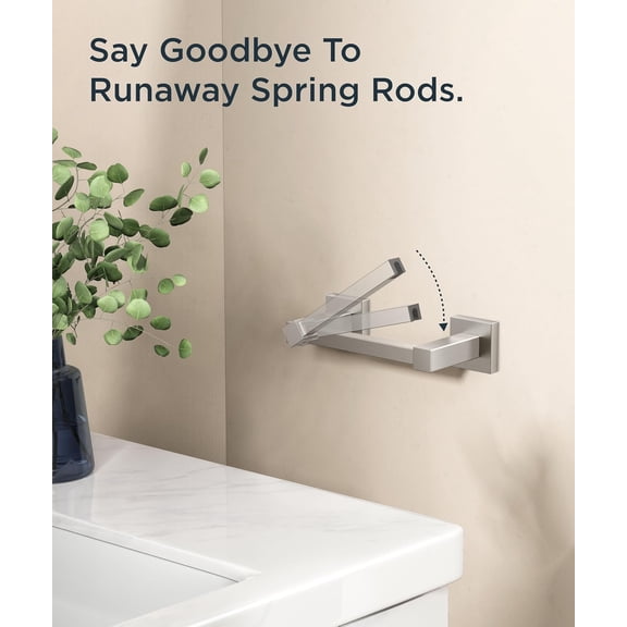 OTGFRF-Toilet Paper Holder Wall Mount, Stainless Steel Rustproof Double Post Pivoting Tissue Roll Holder for Bathroom, Commercial Toilet Paper Dispenser (Stainless Steel, Square)