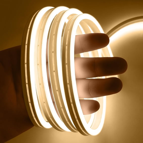 OTGFRF-USB LED Neon Lights Strip Warm White, 6.6ft 5V Neon Rope Lights Waterproof Flexible Dimmable LED Neon Tape Lights for TV Backlight, Bedroom, Cabinet, Kitchen, DIY Lighting