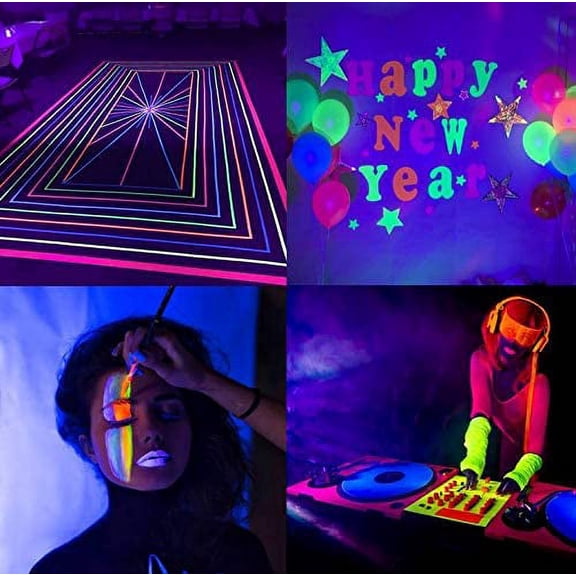 OTGFRF-UV LED Black Light, 2-Pack High Power 10W LED Blacklight for Blacklight Party Supplies, Neon Glow, Glow in The Dark, Birthdays, Blacklights, Curing