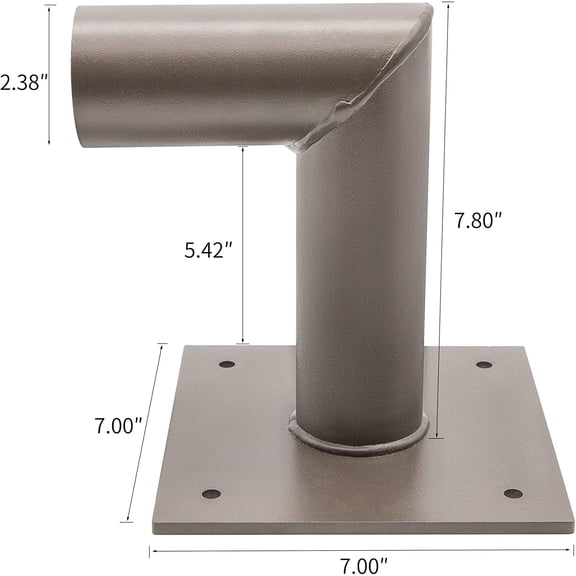 OTGFRF-Wall Mount Bracket Accessories 90 Degree, Tenon Adapter for Wall Bracket with Slip Fitter Mount(2 3/8inch)