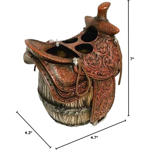 OTGFRF-Western Saddle Toothbrush Holder - Country Western Bathroom Decor for Native, Country, Cabin Home