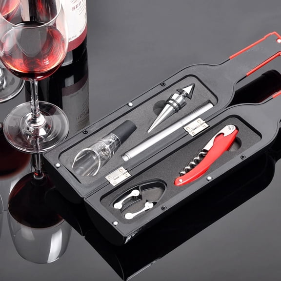 OTGFRF-Wine Accessories Gift Set, 5-Piece Deluxe Corkscrew Opener with Elegant Gift Box - Perfect Party Wine Gift for Wine Lovers, Elegant Gift for Her