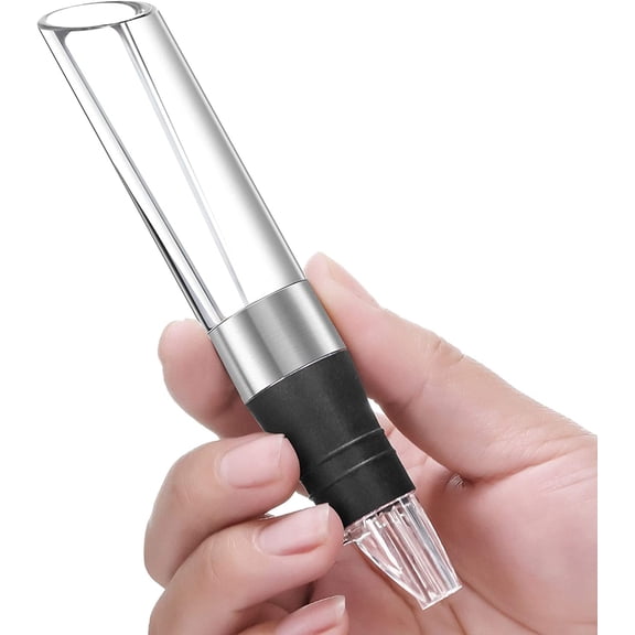 OTGFRF-Wine Aerator Pourer in Bottle Pouring Spout Diffuser Dispenser Aireators Tube Single Decanter Pour Set with 3 Hidden Air Holes Stainless Steel Protect Ring for Red and White Wine Lover Gift
