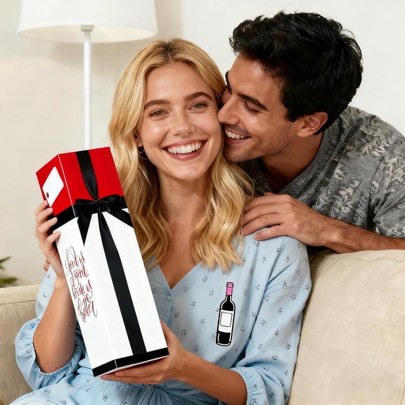 OTGFRF-Wine Opener Gift Set - Wine Bottle Accessory Kit Corkscrew Opener, Stopper, Pourer, Foil Cutter, Glass Marker and Drink Stickers by , Great Valentine's Gifts, Silver