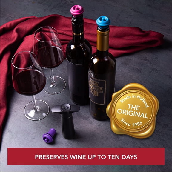 OTGFRF-Wine Saver Vacuum Stoppers Set of 3 Multicolor Airtight Seal to Keep Wine Fresh Up to a Week Compatible with Wine Saver Pump Reusable & Dishwasher Safe