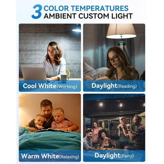 OTGFRF-WirelessGlow Rechargeable Light Bulbs with Remote, 3 Color Temperatures and Dimmable Battery Operated Light Bulbs, Touch Control + USB Rechargeable Battery Light Bulb, A19, 2 Pack