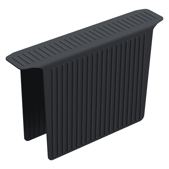 OTHWAY 12.8"x17.6" Silicone Sink Divider Mat, Large Sink Saddle & Protector for Divided Sink, No Suction Cups, Easy to Clean, Dish Drying Rack for Glassware and Dishes (Black)