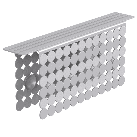 OTHWAY 9.5"x12" Non-Slip Double Sink Divider Protector Mat Heavy-Duty Dish Drying Rack with Strong Suction Cups, Easy to Clean & No Smell Kitchen Sink Tray for Glassware, Plates & Dishes (Light Gray)