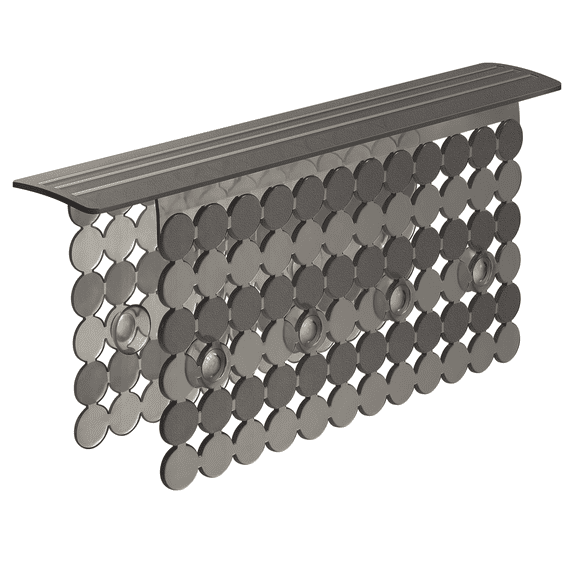 OTHWAY 9.5"x12" Non-Slip Double Sink Divider Protector Mat Heavy-Duty Dish Drying Rack with Strong Suction Cups, Easy to Clean & No Smell Kitchen Sink Tray for Glassware, Plates & Dishes (Dark Gray)