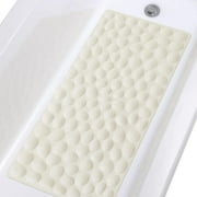 OTHWAY Bathtub Mat Non Slip, Rubber Bath Mat for Kids for Baby, 16x31.5 inch Large Bath Mats for Bathroom Tub with Strong Suction Cups (Beige)
