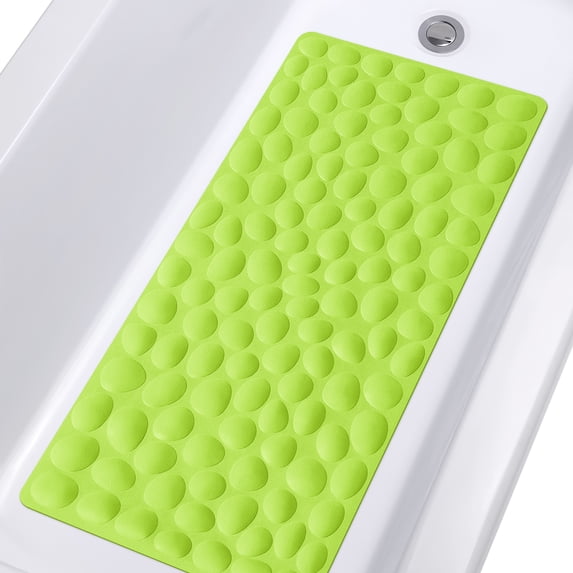OTHWAY Bathtub Mat Non Slip, Rubber Bath Mat for Kids for Baby, 16x31.5 inch Large Bath Mats for Bathroom Tub with Strong Suction Cups (Green)