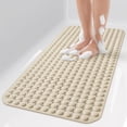 thumbnail image 1 of OTHWAY Non Slip Bath Tub Shower Mat with Suction Cups, Drain Holes, Bathtub Floor Liner Mats for Inside Shower Bathroom, Machine Washable, Soft on Feet, 35x16 Inch (Brown), 1 of 9