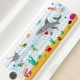 thumbnail image 1 of OTHWAY Shark Baby Bath Mat for Tub for Kids, 40x16 Inch Cartoon Extra Long Non-Slip Shower Mat with Suction Cups, Drain Holes & Machine Washable - Baby Shower Gift, 1 of 9