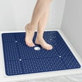 thumbnail image 1 of OTHWAY Square Shower Mat,27"x27" Extra Large Bath Mat,TPE Non-Slip Shower Floor Mat with Suction Cups & Drain Holes,Quick-Drying Shower Mat for Bathroom Decor (Navy Blue), 1 of 8