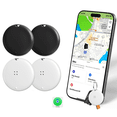 OTIC 4 Pack Bluetooth Tracker for iOS, Black&White, Support Find My App ...