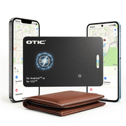 OTIC Dual System Bluetooth Wallet Tracker, 0.07in Slim Smart Tracker for Apple Find My iOS & Google Find Hub Android, Rechargeable Finder with Sound Alert/Waterproof for Wallet/Luggage/Key/Bag