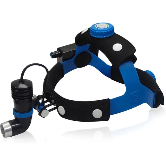 OTICA 10W LED Surgical Headlight, ENT Medical, Multi-Purpose - Adjustable Focus - Blue