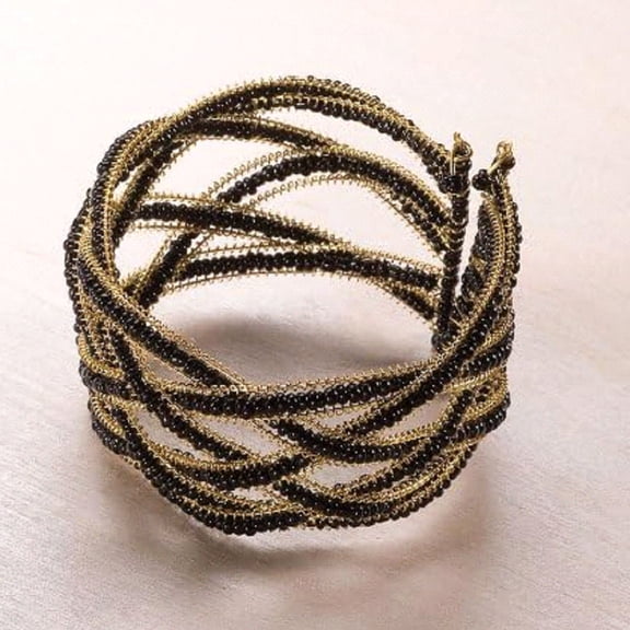 OTM Brac Black and Gold Cuff