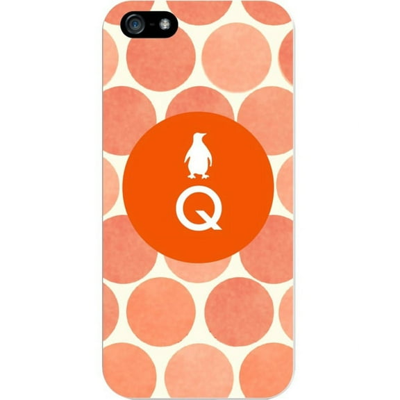 Critter Collection iPhone 5 Case, DOTS, Orange Penguin
