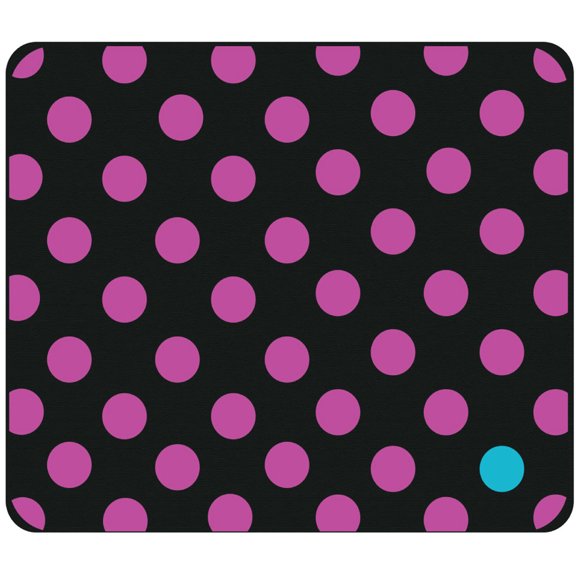 OTM Essentials Black Mouse Pad, Dotty Gone Violet