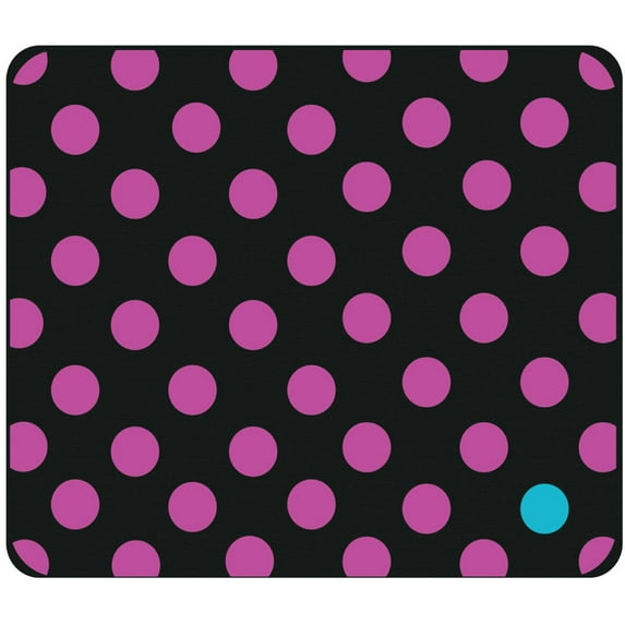 OTM Essentials Black Mouse Pad, Dotty Gone Violet