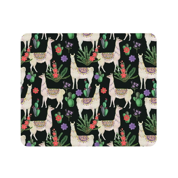 OTM Essentials Black Mouse Pad, Llama Dance
