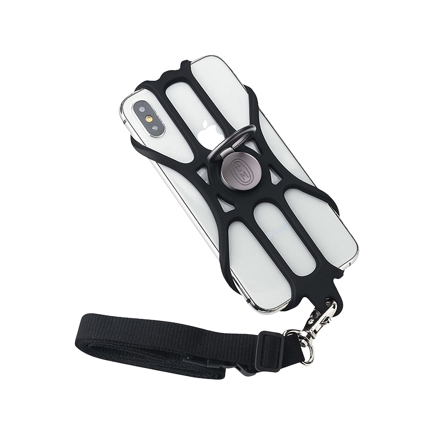 OTM Essentials Black Universal Phone Sling with Lanyard and Ring Grip (OBA4A)