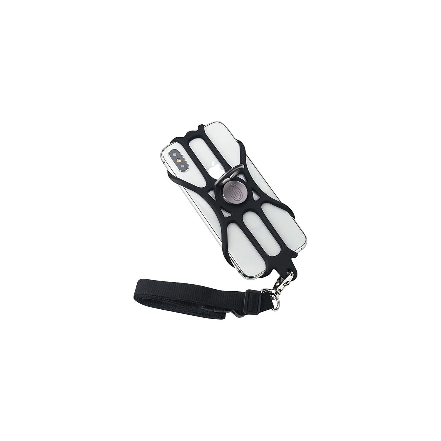 OTM Essentials Black Universal Phone Sling with Lanyard and Ring Grip (OB-A4A)