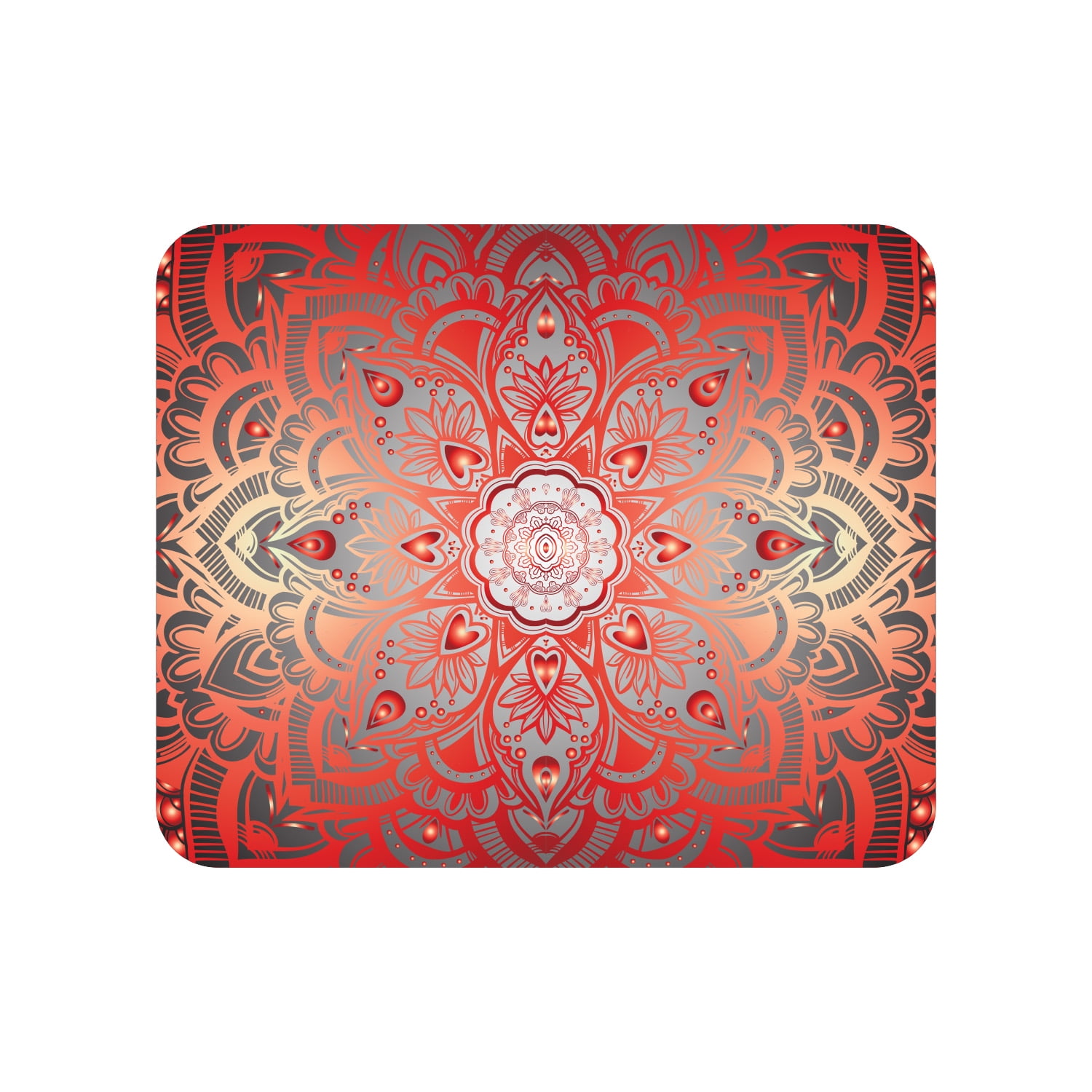 OTM Essentials Mouse Pad, Mandala Heart Orange & Red