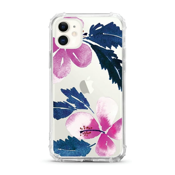 OTM Essentials iPhone 11 Phone Case, Hibiscus Pink & Blue