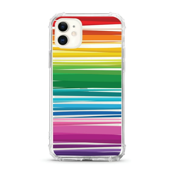 OTM Essentials iPhone 11 Phone Case, Stripes Rainbow