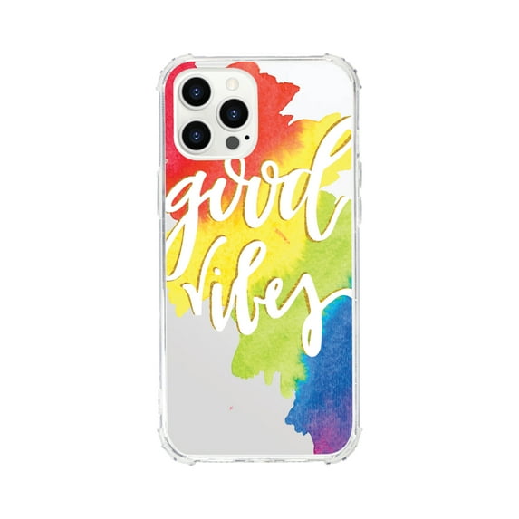 OTM Essentials iPhone 12 Pro Max Phone Case, Good Vibes Rainbow