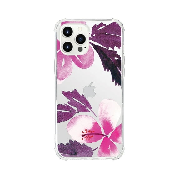 OTM Essentials iPhone 12 Pro Max Phone Case, Hibiscus Pink & Purple