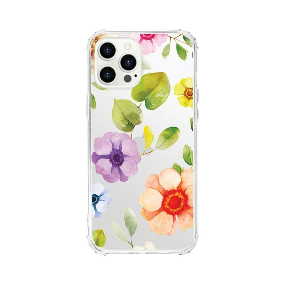 OTM Essentials iPhone 12 Pro Phone Case, Anemone Flowers Rainbow