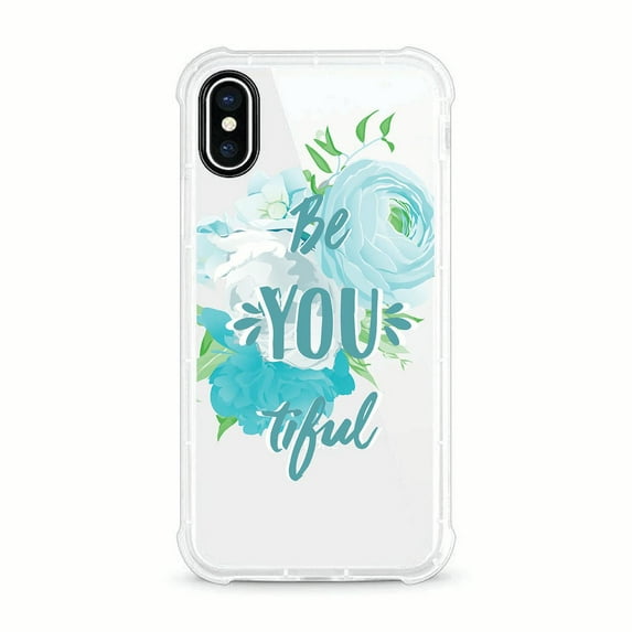 OTM Essentials iPhone X Clear Rugged Edge Phone Case, Be-YOU-tiful