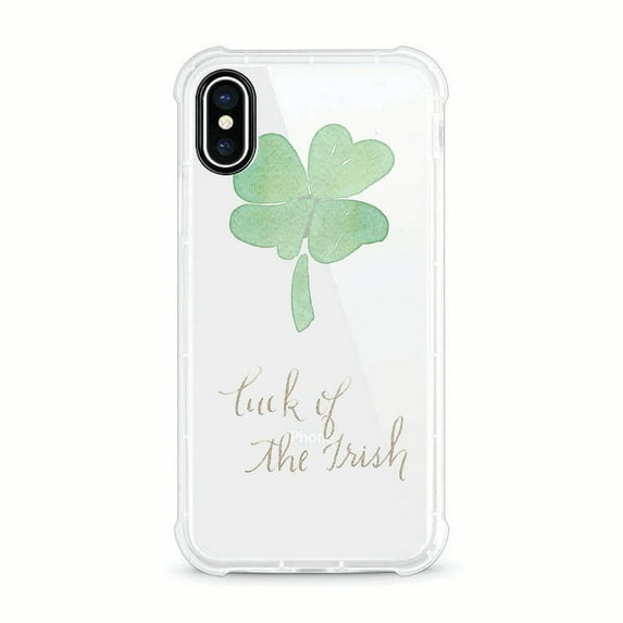 OTM Essentials iPhone X Clear Rugged Edge Phone Case, Irish