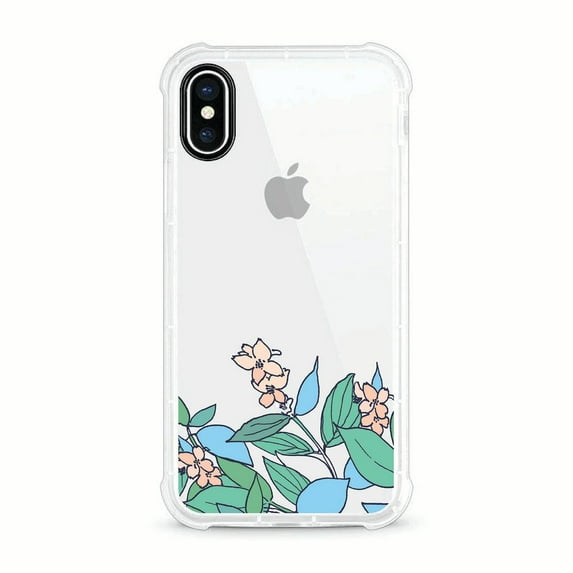 OTM Essentials iPhone X Clear Rugged Edge Phone Case, Pastel