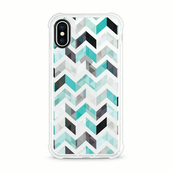 OTM Essentials iPhone X Clear Rugged Edge Phone Case, Ziggy